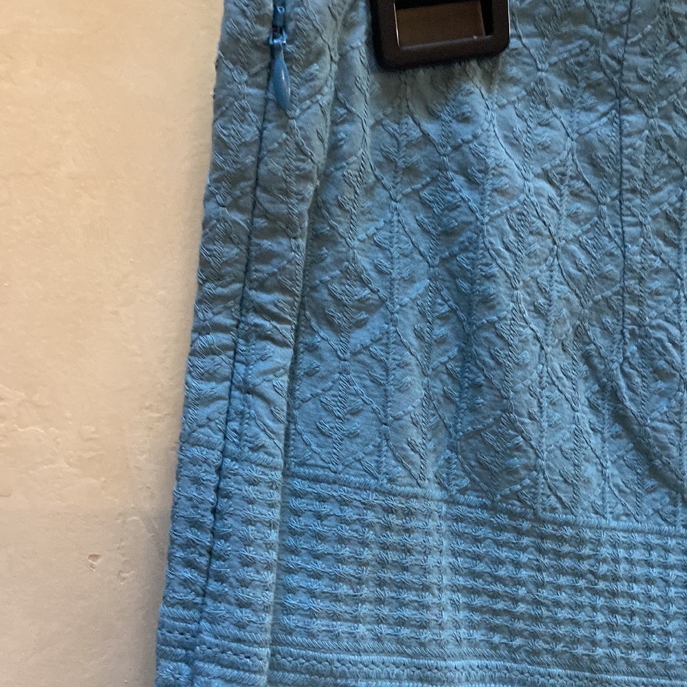 NWT Free People Dusty Blue Sz 8 High Waisted Side Zip Shorts 100% Cotton - Picture 6 of 7